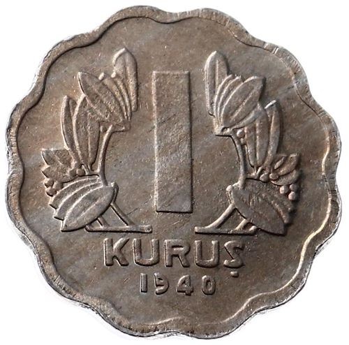 1 Kuruş 1940 Ön Yüz