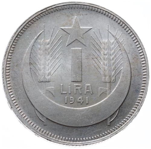 1 Lira 1941 Ön Yüz