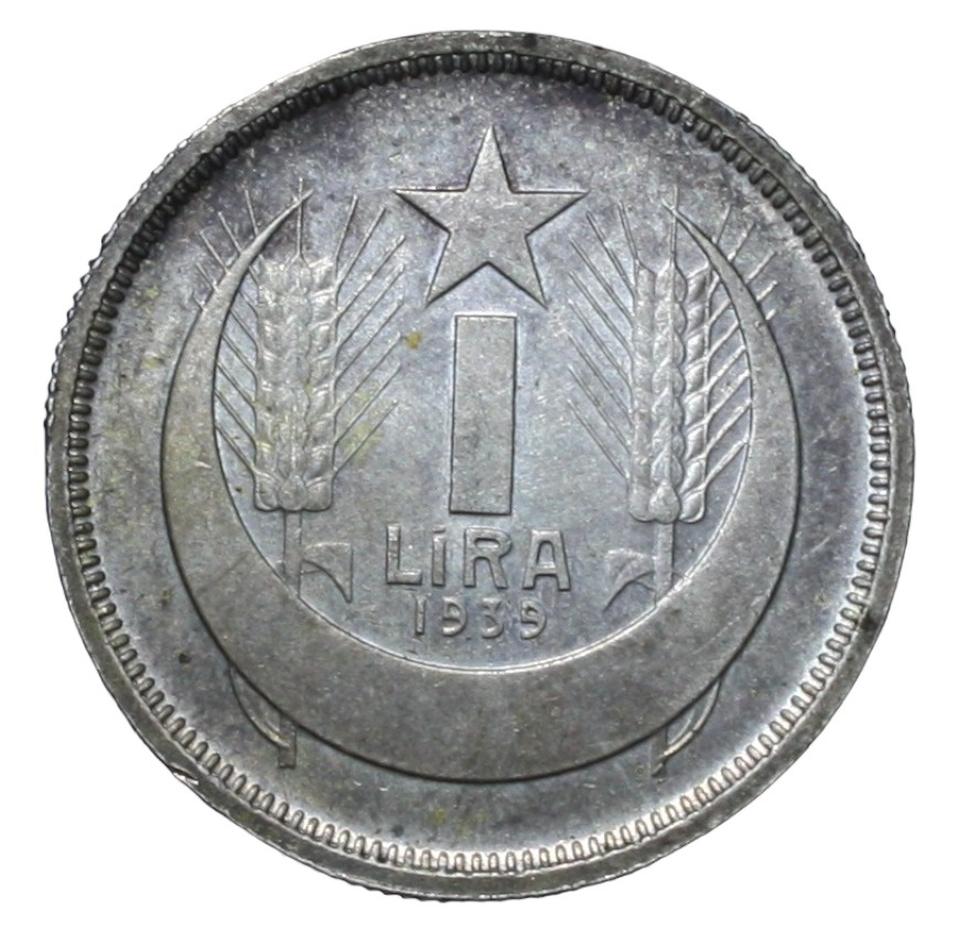 1 Lira 1939 Ön Yüz