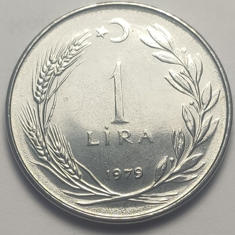 1 Lira 1979 Arka Yüz