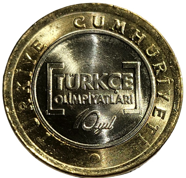 1 Lira-Türkçe Olimpiyatları 10. Yıl 2012 Ön Yüz