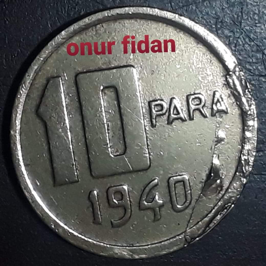 10 Para (Patlak Pul) 1940 Ön Yüz