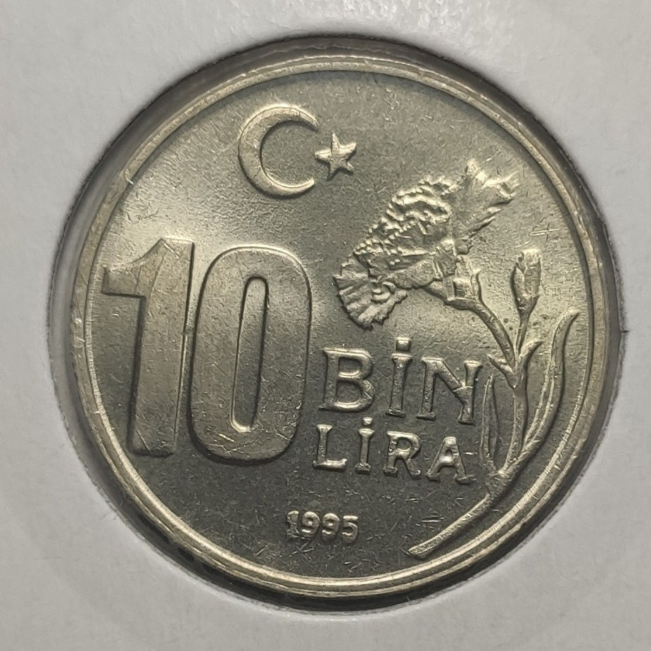 10 Bin Lira 1995 Arka Yüz