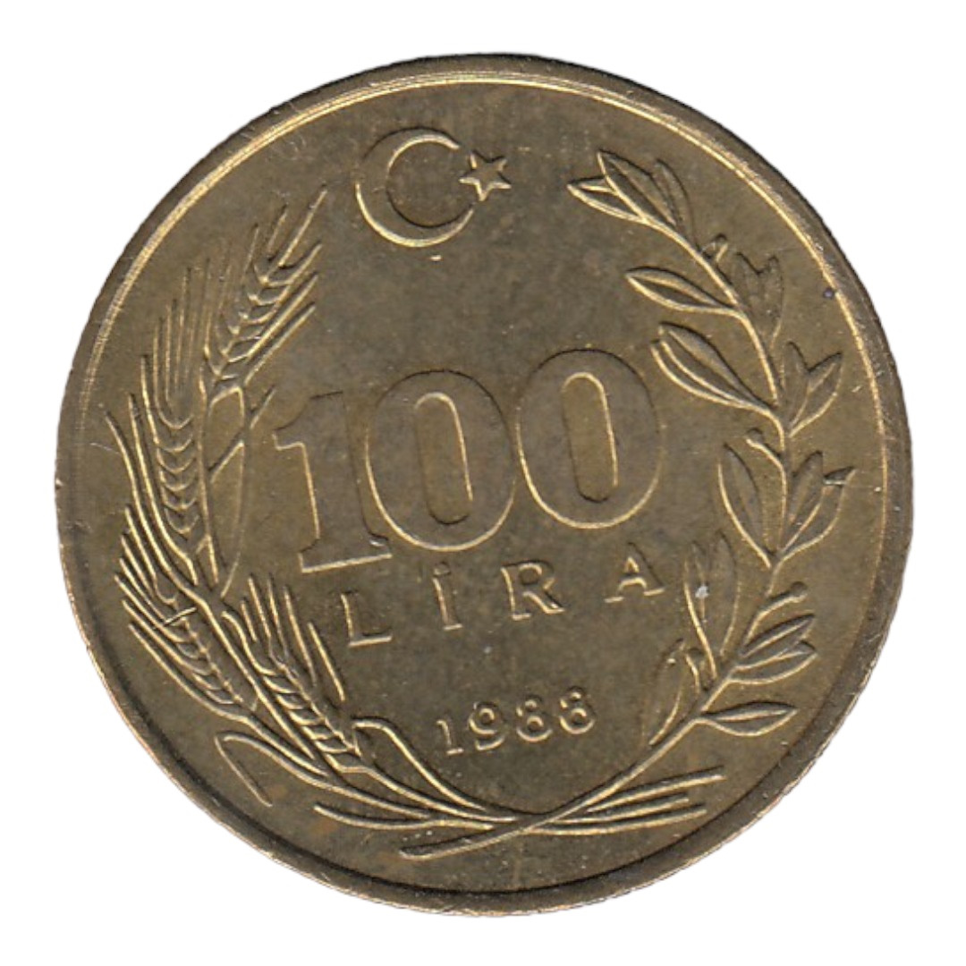 100 Lira 1988 Ön Yüz