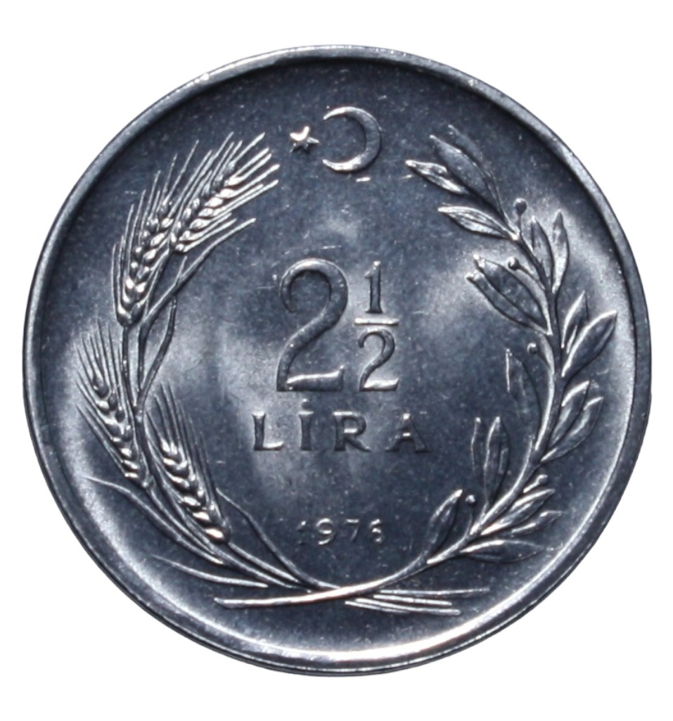 2 1/2 Lira 1976 Ön Yüz