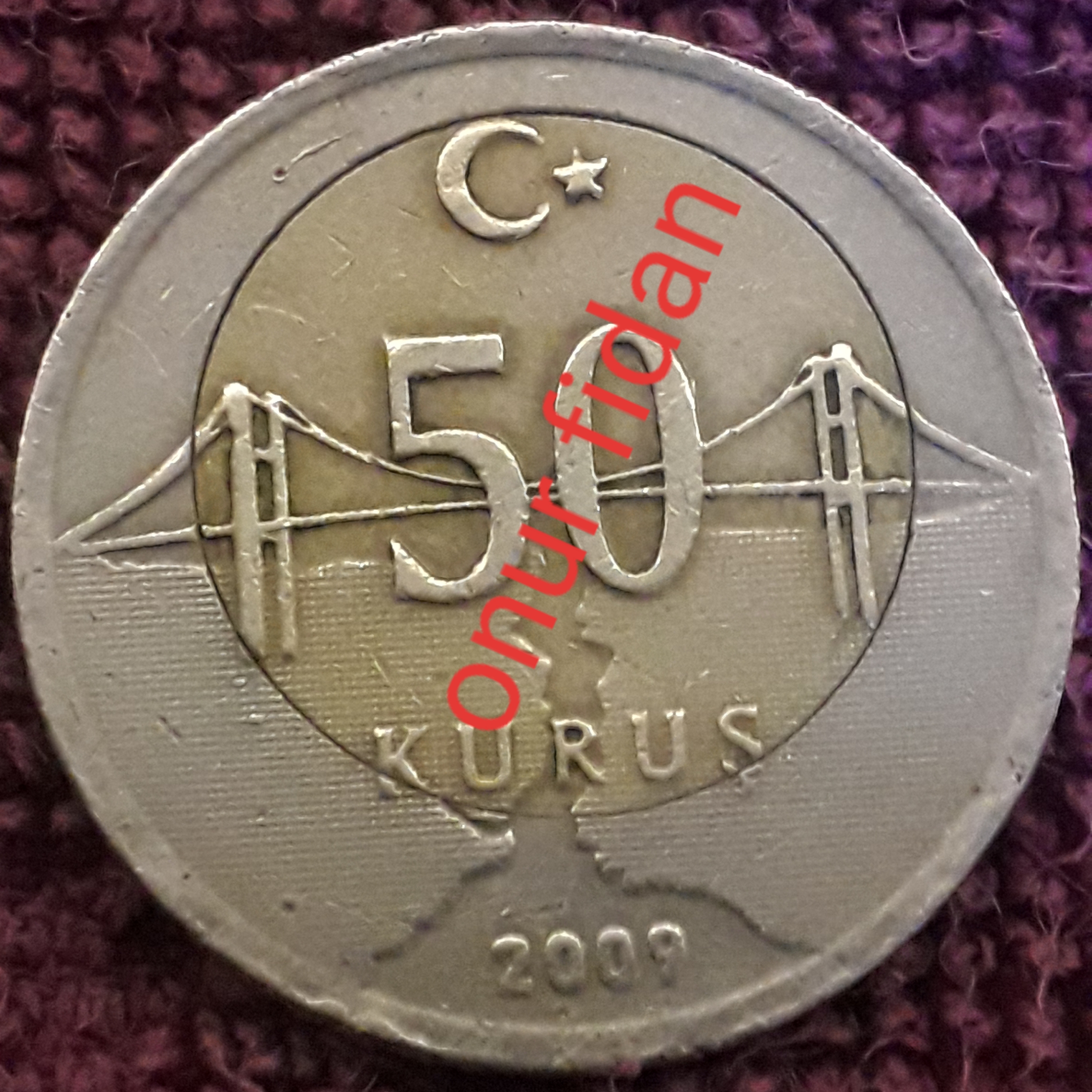 50 Kuruş (Kayık Göbek) 2009 Ön Yüz