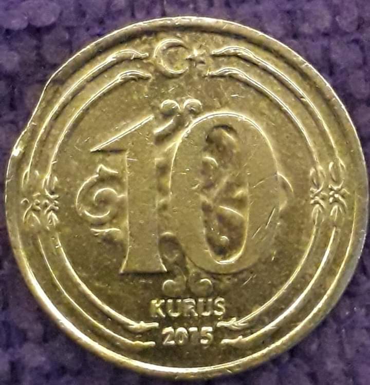 10 Kuruş (Eksik Köşe) 2015 Arka Yüz