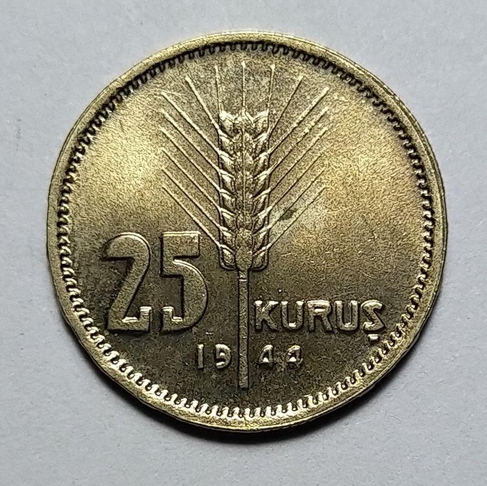 25 Kuruş 1944 Ön Yüz