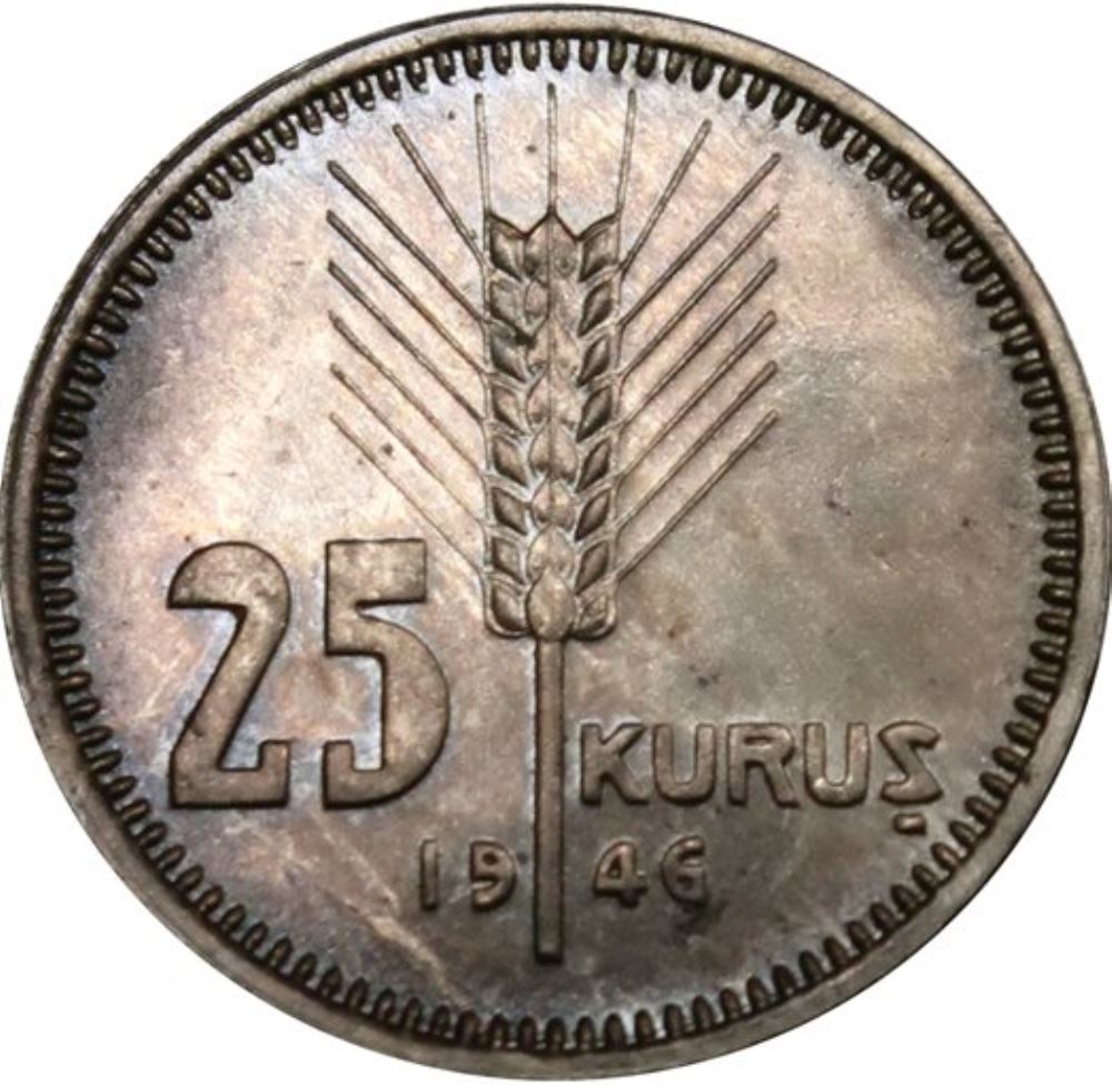 25 Kuruş 1946 Arka Yüz