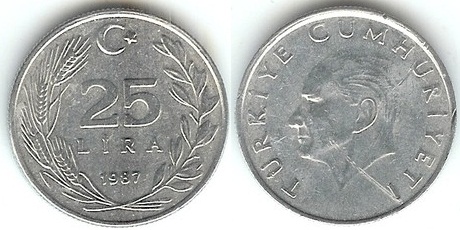 25 Lira 1987