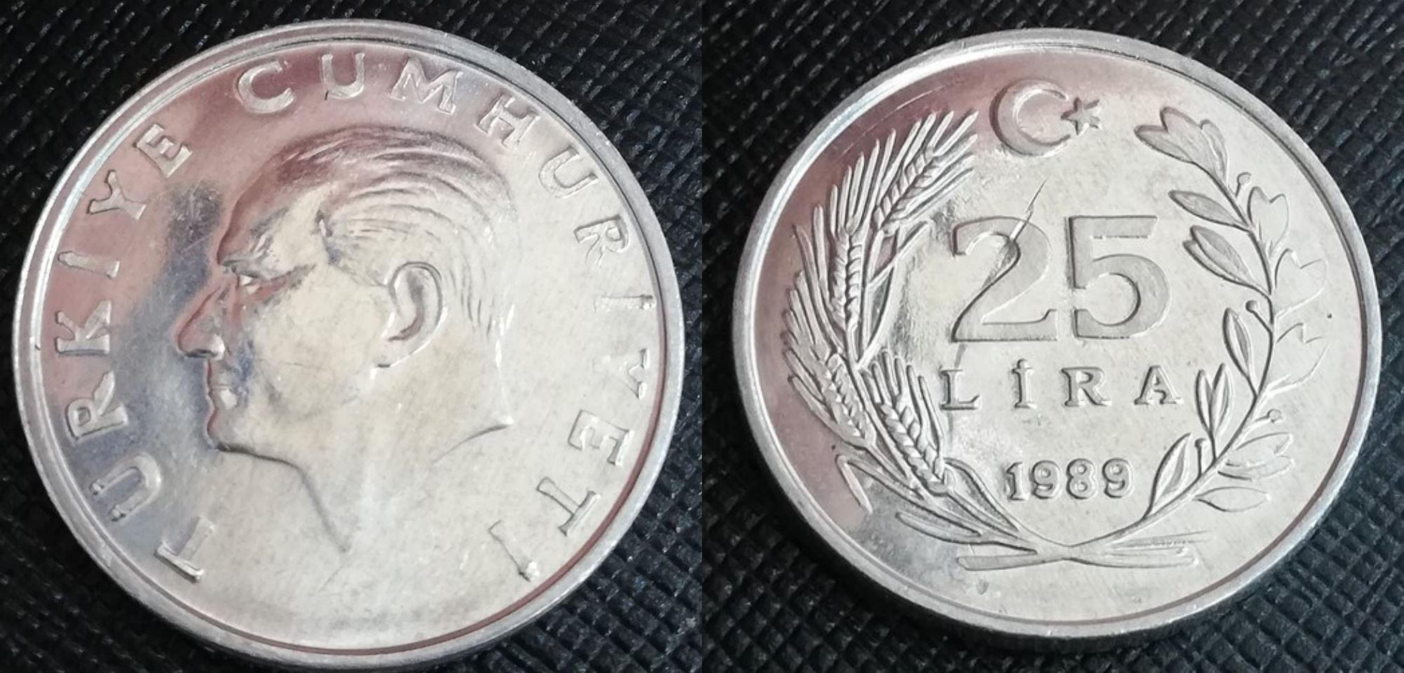 25 Lira 1989