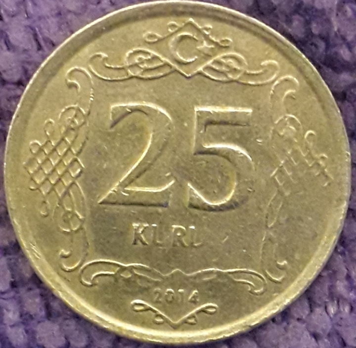 25 Kuruş (Silik Valör) 2014