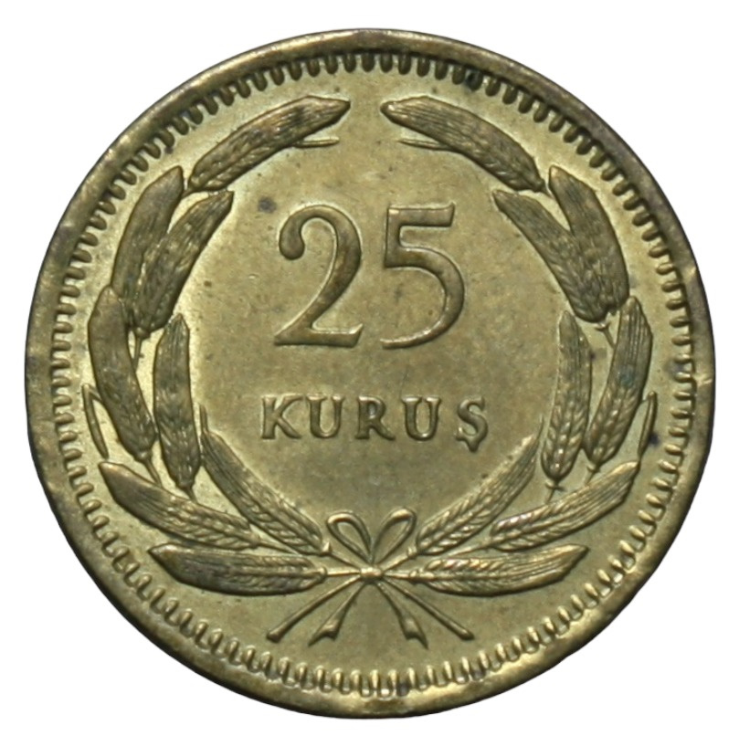 25 Kuruş 1955 Ön Yüz