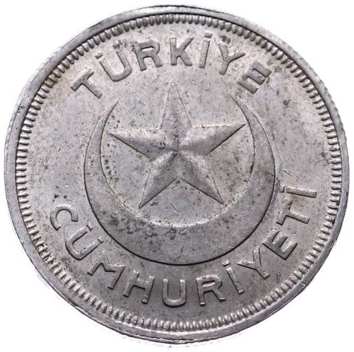 5 Kuruş 1938 Arka Yüz