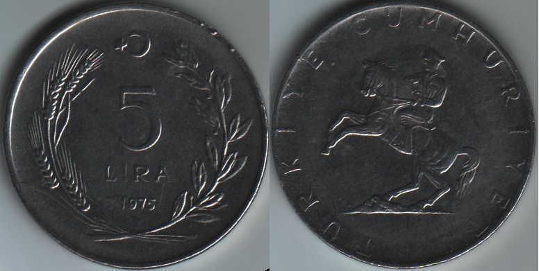 5 Lira 1975