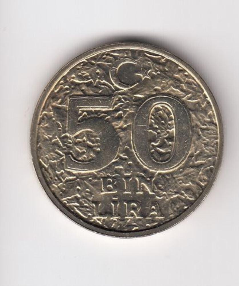 50 Bin Lira 1998 Ön Yüz