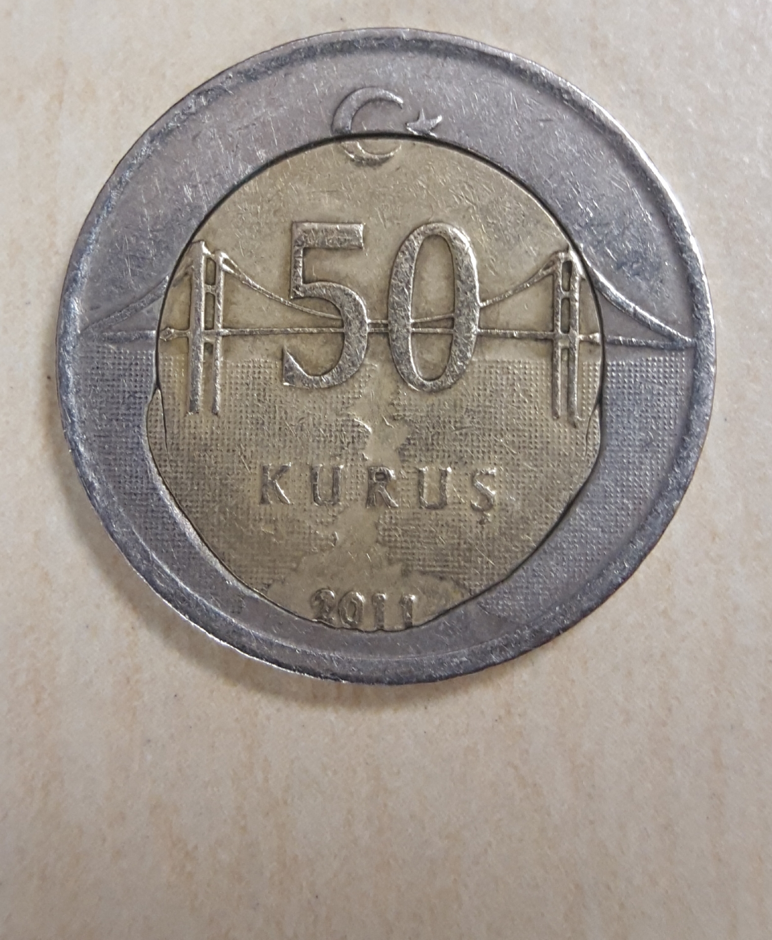 50 Kuruş (Kayık Göbek) 2011 Ön Yüz