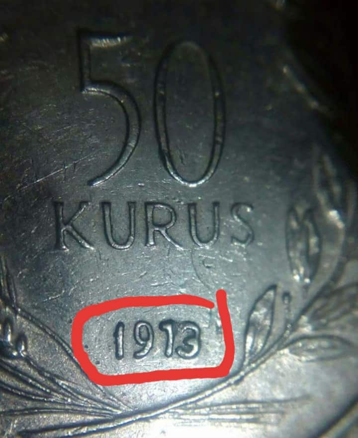 50 Kuruş (Yanlış Tarih) 1973 Arka Yüz