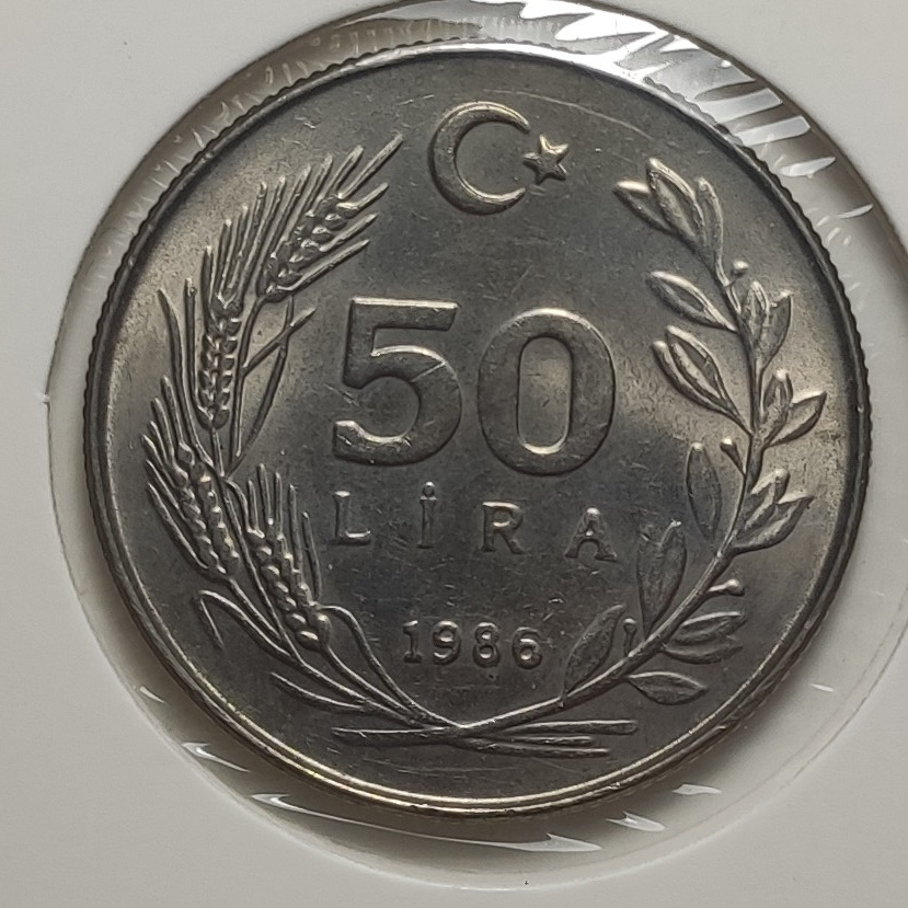 50 Lira 1986 Arka Yüz
