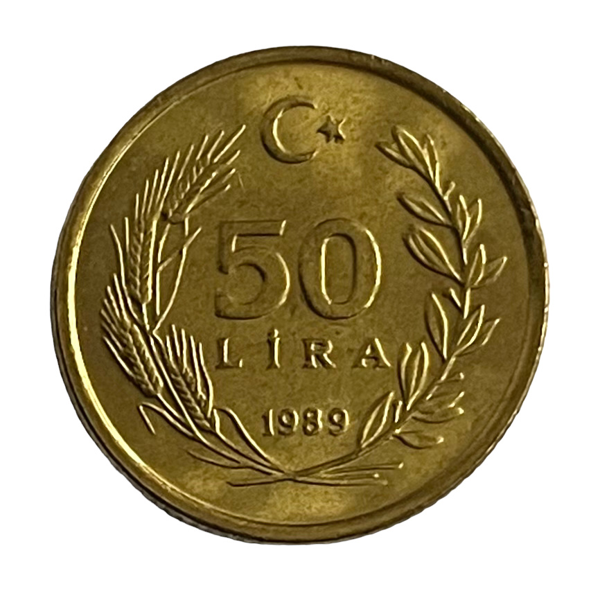 50 Lira 1989 Ön Yüz