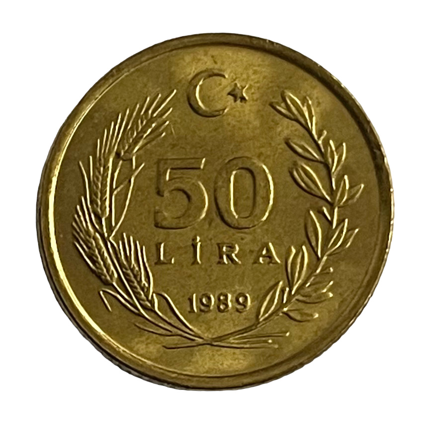50 Lira 1989 Ön Yüz