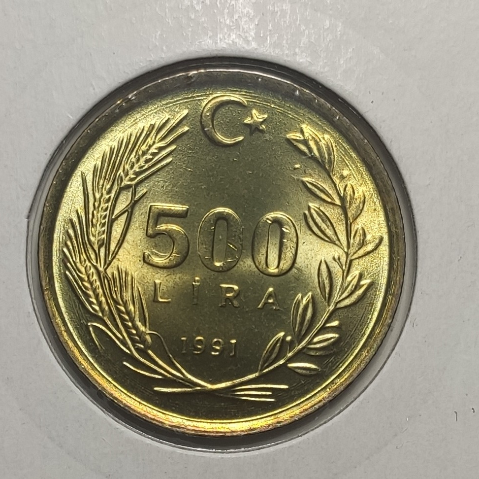 500 Lira 1991 Arka Yüz