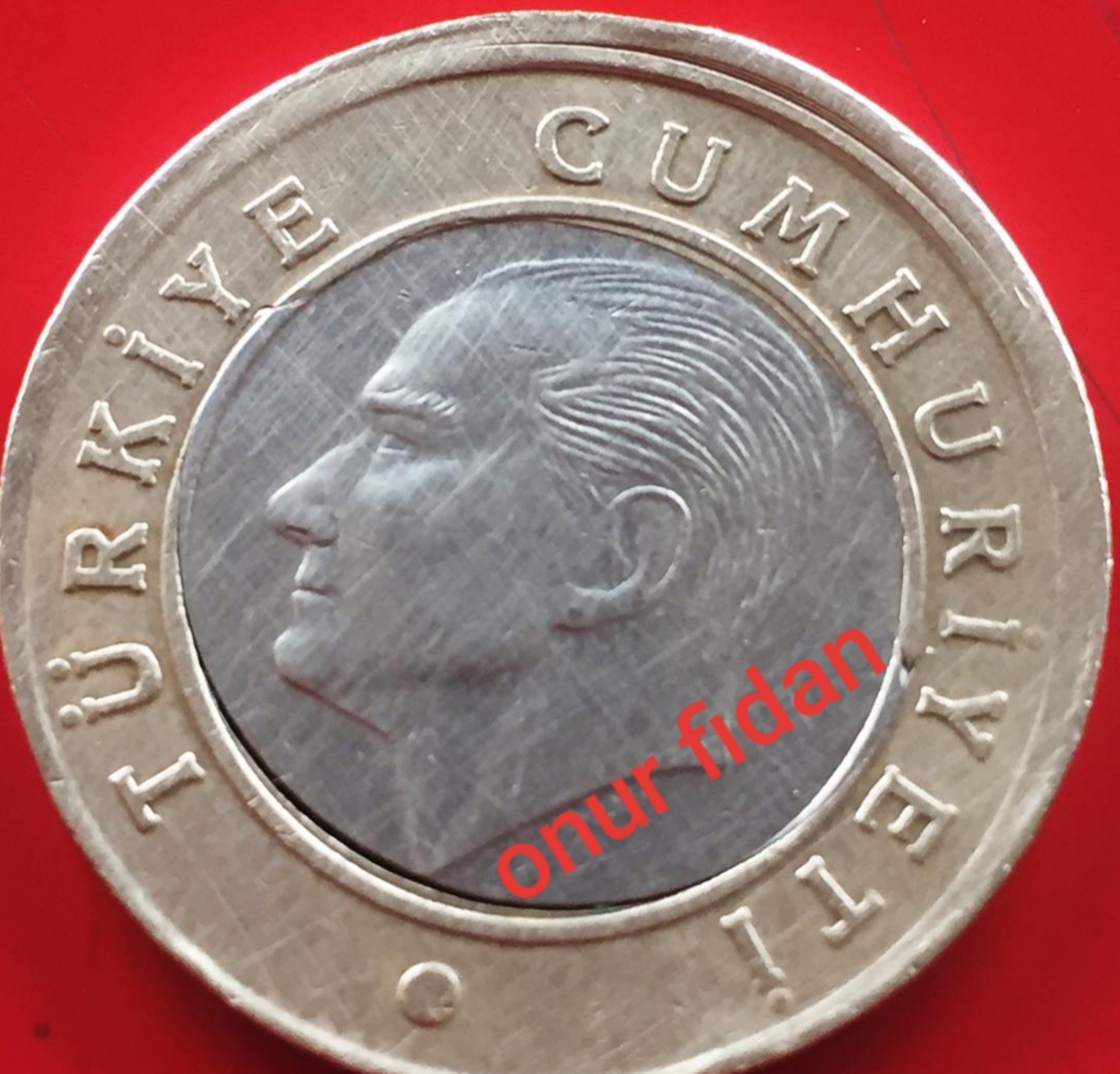 1 Lira (Kayık Göbek) 2015 Ön Yüz