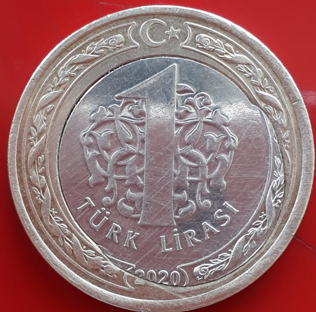 1 Lira (Kayık Göbek) 2020 Arka Yüz