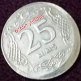 25 Kuruş (Kayık Baskı) 2011 Arka Yüz