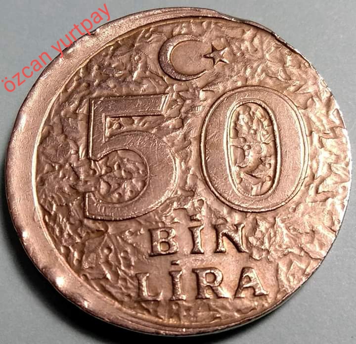 50 Bin Lira (Kayık Baskı) 1996 Arka Yüz
