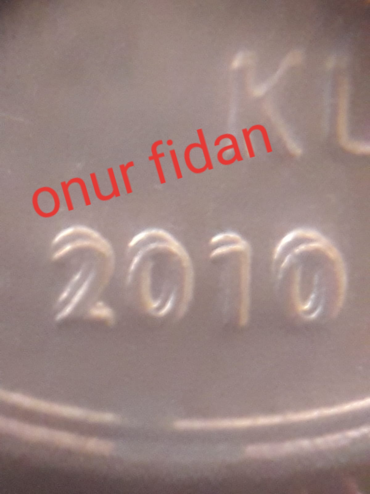 1 Kuruş (Tarih Kısmı Çift Baskı) 2010 Ön Yüz