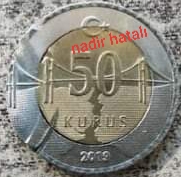 50 Kuruş (Çift Baskı) 2019 Arka Yüz