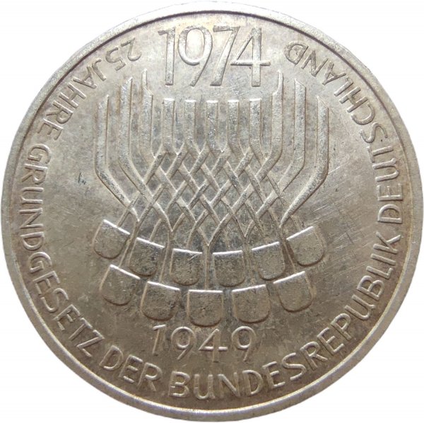 1974 ALMANYA 5 MARK ÇİL+