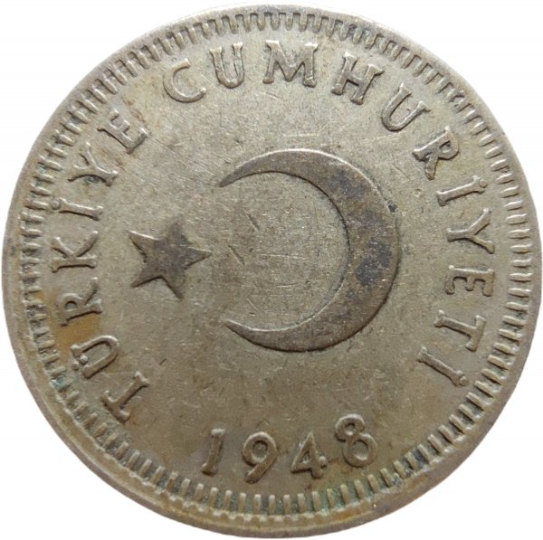 1948 TÜRKİYE CUMHURİYETİ 50 KURUŞ ÇÇT
