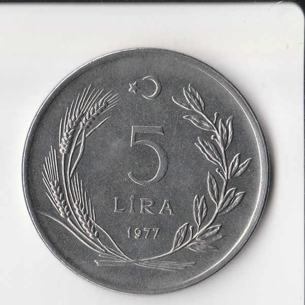 Türkiye Cumhuriyeti 1977 Yılı 5 Lira