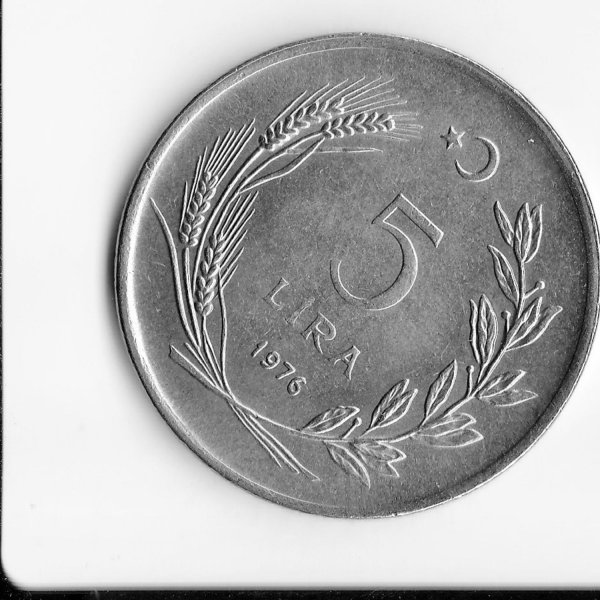 T.C 1976 Yılı 5 Lira ( Çil Kondisyonda)