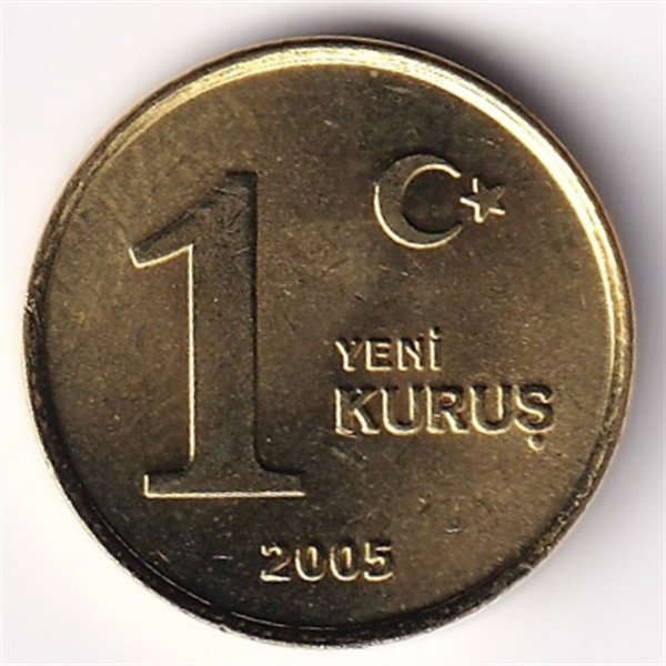 1 Yeni Kuruş (2005) ÇİL Eski Madeni Para