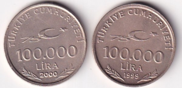 1999-2000 100000 TL TAKIM ÇİL