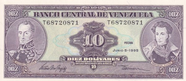 VENEZÜELA 10 BOLİVAR 1995 ÇİL