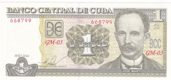 KÜBA 1 PESO 2016