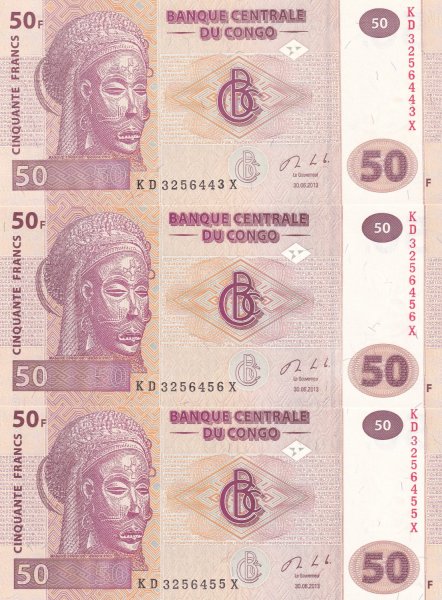 KONGO 50 FRANK 2013 3 ADET ÇİL