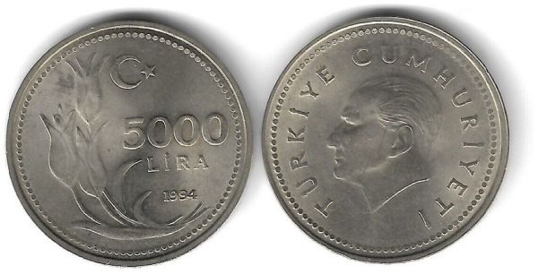 1994 YILI TEDAVÜL 5,000 LİRA ÇİL