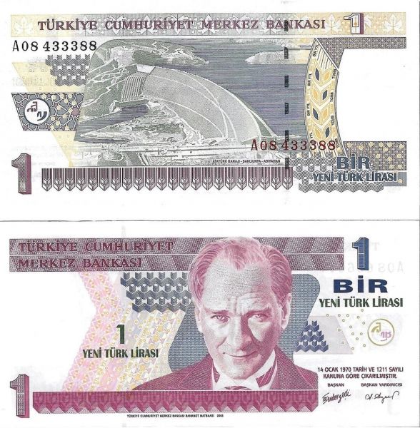 8.EMİSYON 1 YTL A08 SERİ ÇİL