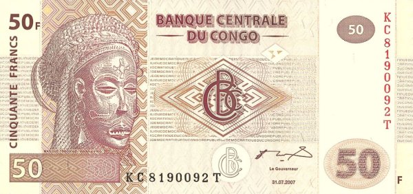 2007 Yılı KONGO 50 Francs Çil Kondüsyon