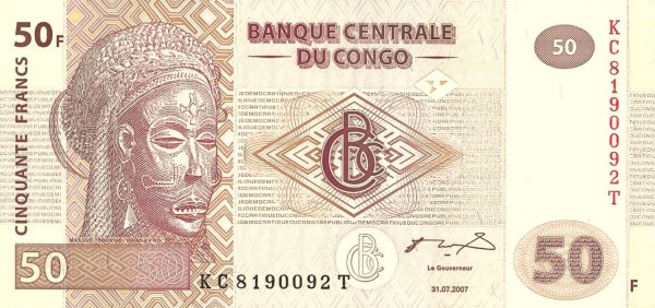 2007 Yılı KONGO 50 Francs Çil Kondüsyon