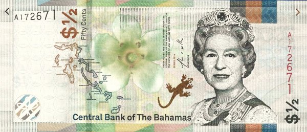 2019 Yılı Bahamalar 1/2 dolar Çil Kondüsyon