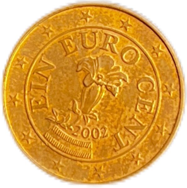 2002 AVUSTURYA 1 EUROCENT BAKIR ÇA