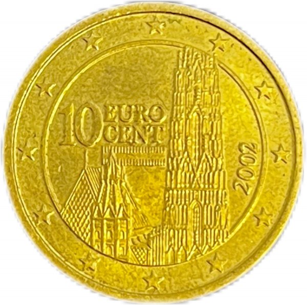 2002 AVUSTURYA 10 EUROCENT BAKIR ÇİL+
