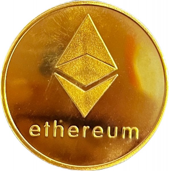 ETHEREUM HATIRA ALTIN KAPLAMA MADENİ PARA ÇİL