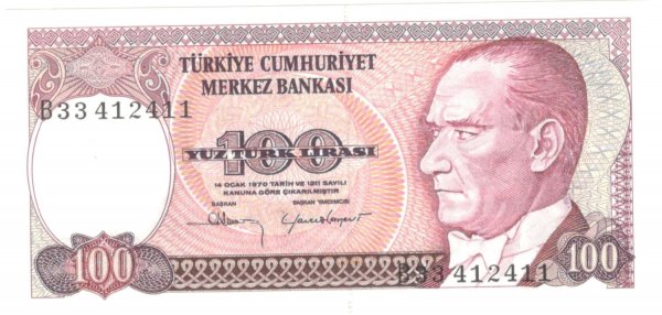 7. EMİSYON 100 TÜRK LİRASI B33 SERİSİ ÇİL